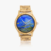 Custom Italian Olive Wood Art Quartz Art Watch Wood Bracelet
