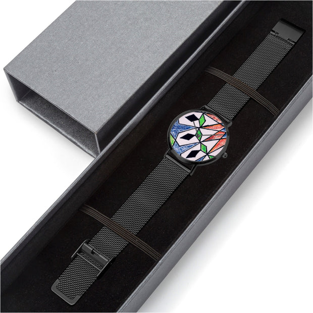 Fashion Ultra-thin Stainless Steel Artz Quartz Watch Mesh Bracelet Silver Black Gold