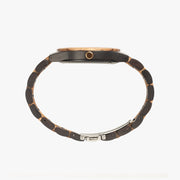 Custom Indian Ebony Wooden Quartz Watch and Bracelet