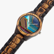 Personalized Custom Indian Ebony Wood Quartz Art Watch
