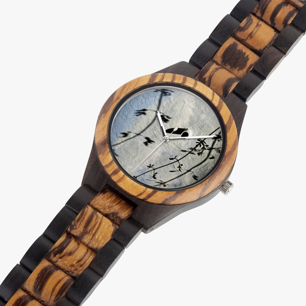 Exclusie Custom Fun Fashion Ebony Designer Wooden Quartz Watch