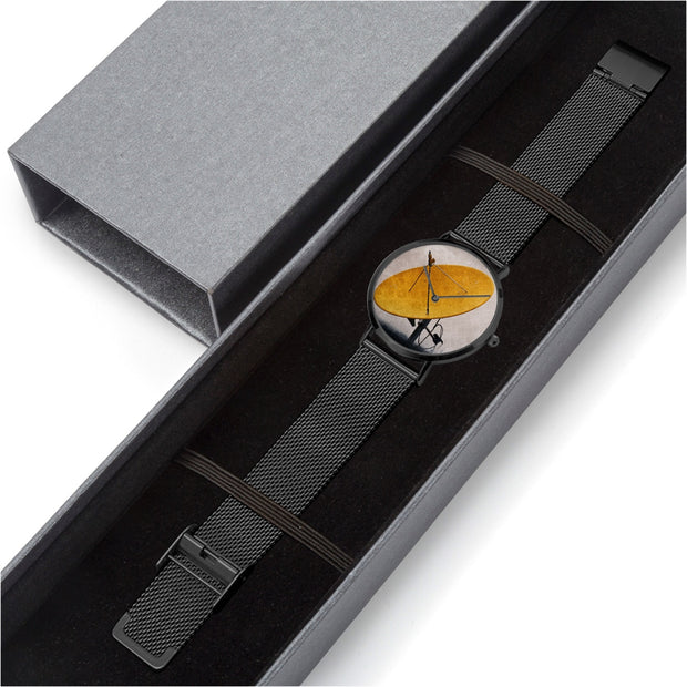 Fun Designer Custom Ultra-thin Stainless Steel Quartz Watch Mesh Band